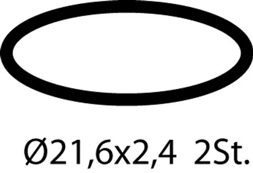 Schwarzer O-Ring mit ovaler Form, auf weißem Hintergrund. Ideal Standard Produktbeschreibung für Dichtungsanwendungen.